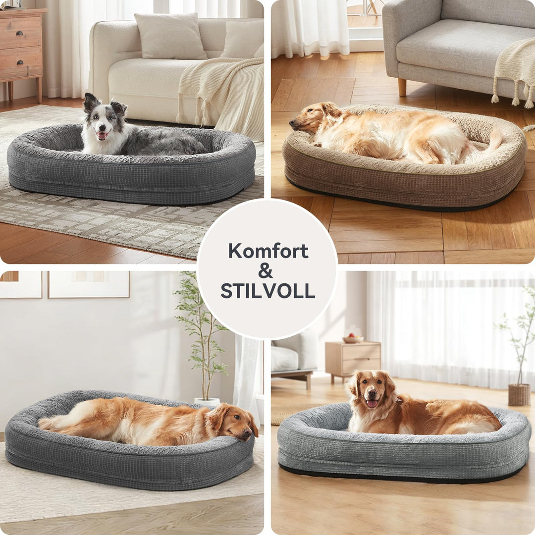 Orthopädisches Hundebett 89x63cm Memory-Schaum mit 360° Polsterung - Bild 4