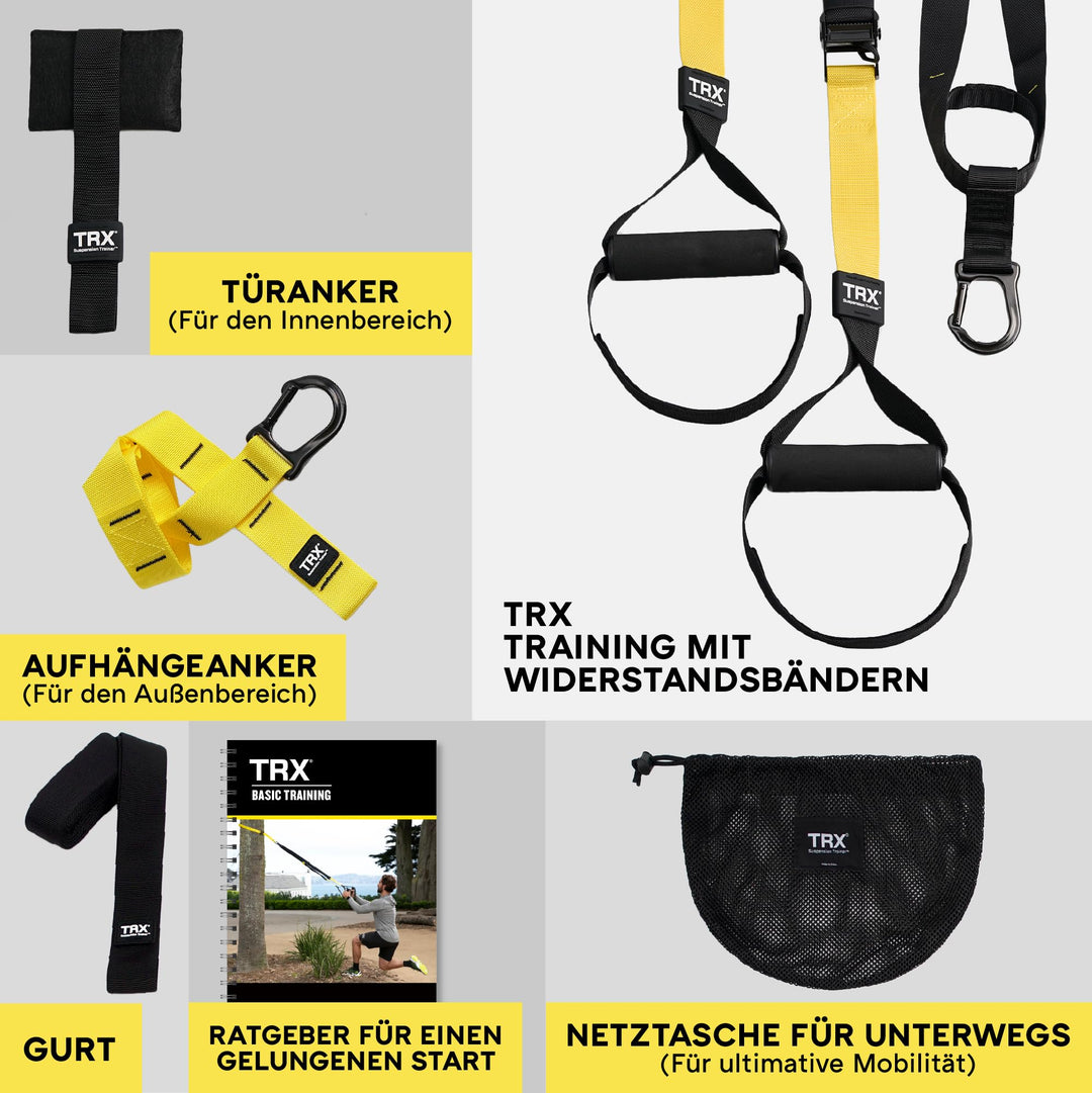 Schlingentrainer Ganzkörper-Fitnesssystem mit Türanker schwarz - Bild 7