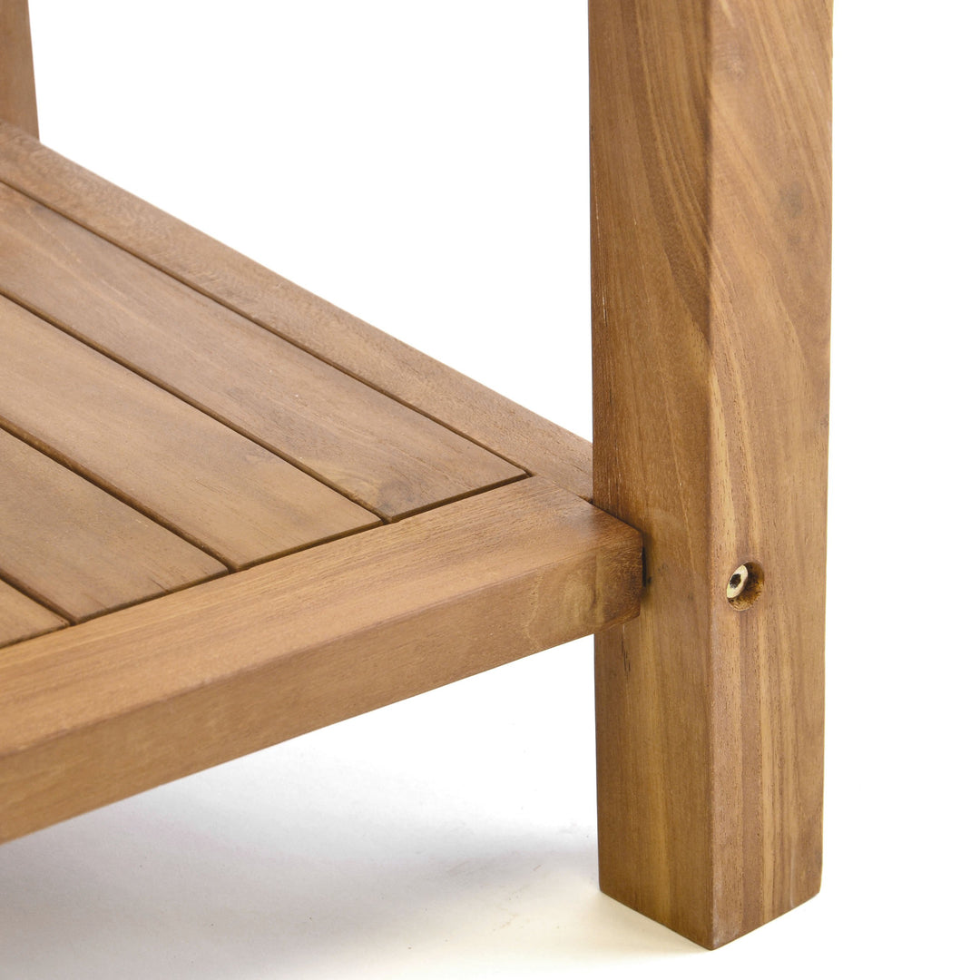 Beistelltisch Teakholz massiv quadratisch 50x50 cm für Balkon - Bild 6