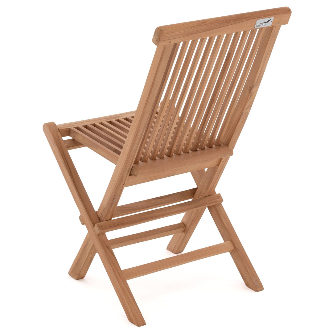 Klappstuhl Teakholz 4er-Set klappbar für Garten und Balkon - Bild 5