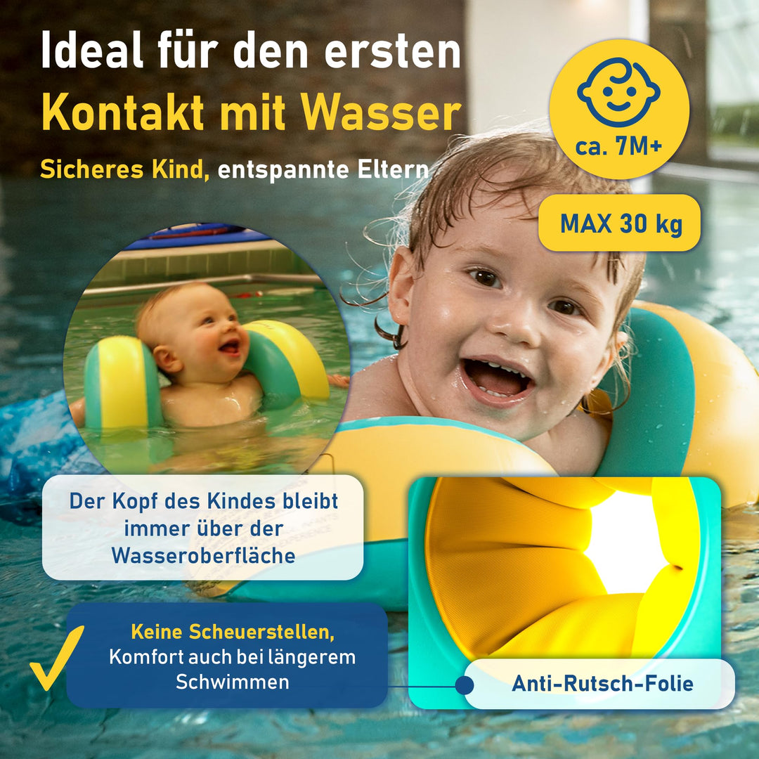 Schwimmflügel Kleinkinder PU-Schaumkern gelb-grün bis 30 kg - Bild 3