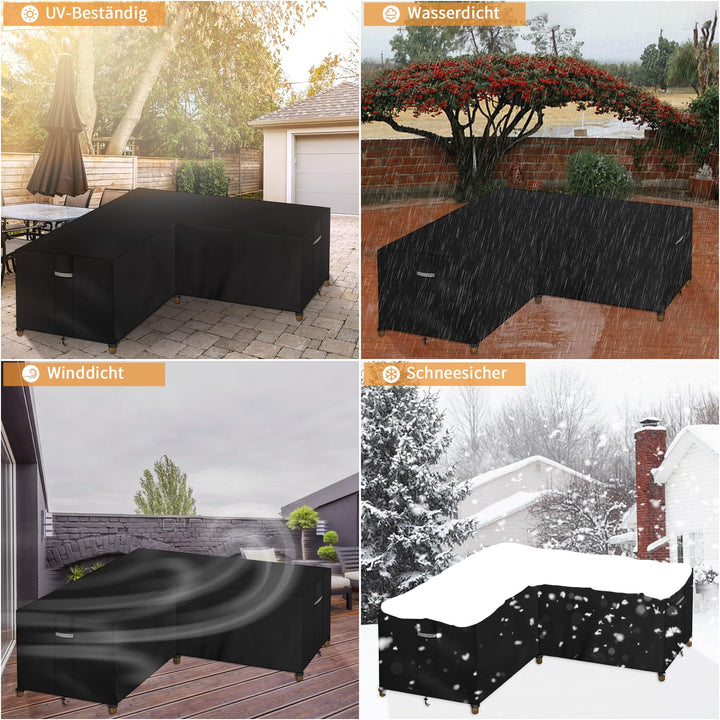 Schutzhülle Lounge-Ecksofa L-Form Oxford wasserdicht 250x250cm - Bild 3