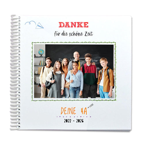 Abschiedsbuch Lehrerin Grundschule 100 Seiten mit Spirale DIY