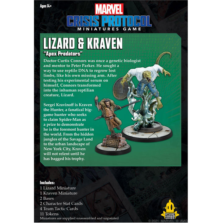 Marvel Crisis Protocol Miniaturen Lizard &amp; Kraven 2-Figuren-Set - Bild 3