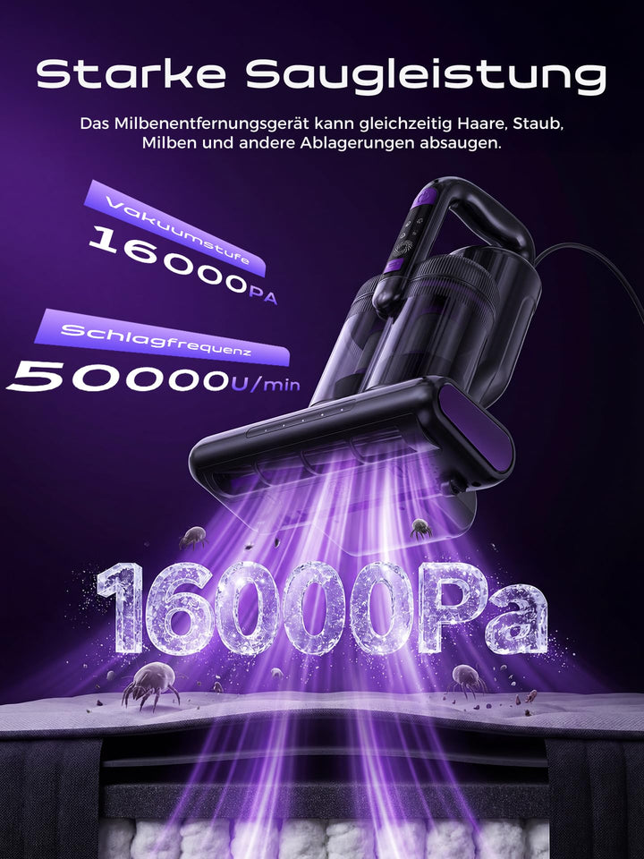 Milbensauger Matratze mit UV-C, Heissluft &amp; HEPA-Filter 16000 Pa - Bild 2