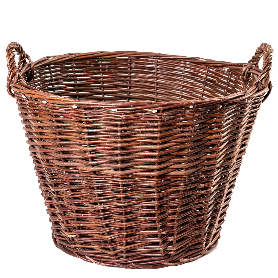 Weidenkorb handgeflochten Ø 50 cm für Kaminholz und Gemüse - Bild 2