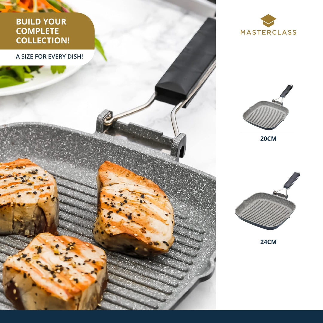 Antihaft-Grillpfanne mit Klappgriff induktionsgeeignet 24 cm - Bild 7