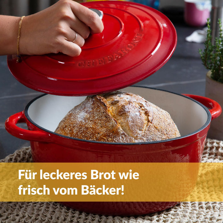 Gusseisen Cocotte emailliert 26 cm 4,7 L für alle Herdarten - Bild 2