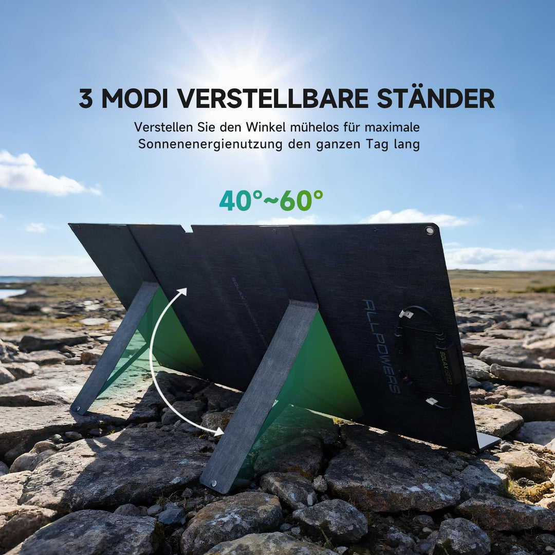 Faltbares Solarpanel 100W IP68 wasserdicht fuer Camping - Bild 7