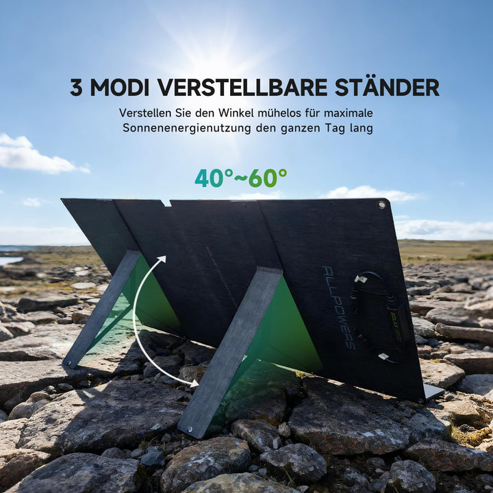 Faltbares Solarpanel 100W IP68 wasserdicht fuer Camping - Bild 7