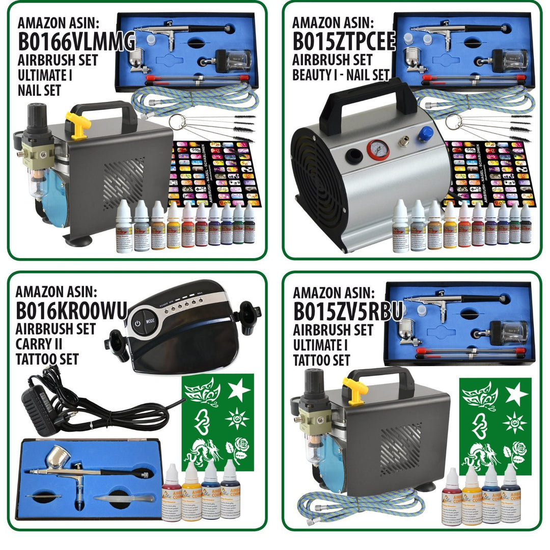 Airbrush Kompressor ölfrei 150W 3L Tank mit Autostop leise 47dB - Bild 8