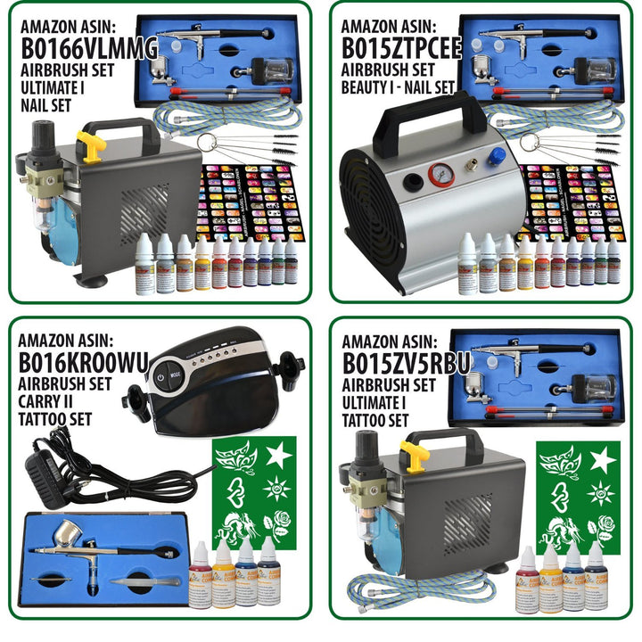Airbrush Kompressor ölfrei 150W 3L Tank mit Autostop leise 47dB - Bild 8