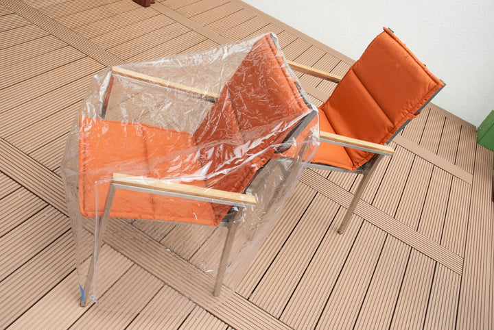 Schutzhülle Gartensessel transparent PVC 63x63x80/65 cm wasserdicht - Bild 4