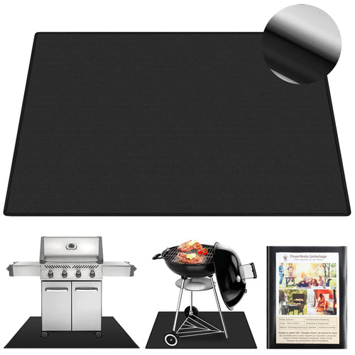 Grillmatte Glasfaser hitzebeständig 100x150cm für Grill Feuerstelle