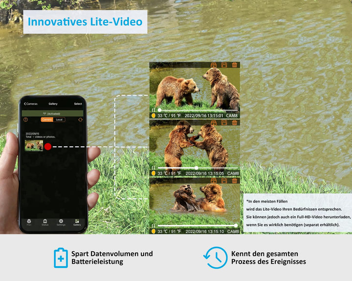 4G LTE Wildkamera 48MP 1296P No-Glow Nachtsicht mit SIM-Karte - Bild 3