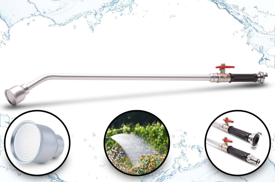Giessstab Aluminium 85 cm mit ALU-Brausekopf 260 Sieblöcher Geka-Kupplung - Bild 2