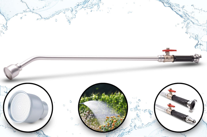 Giessstab Aluminium 85 cm mit ALU-Brausekopf 260 Sieblöcher Geka-Kupplung - Bild 2