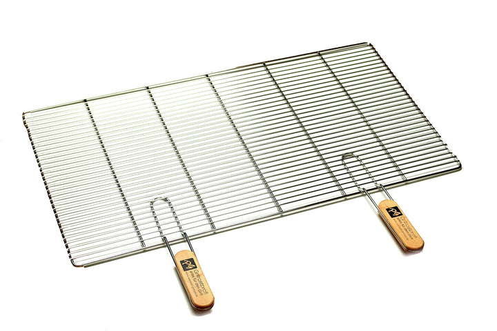 Grillrost Edelstahl 82x43 cm rechteckig mit abnehmbaren Griffen