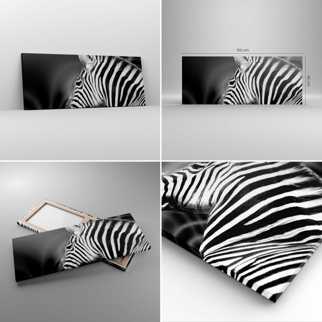 Leinwandbild Schwarz-Weiss Natur &amp; Tiere 100x40 cm aufhaengefertig - Bild 2