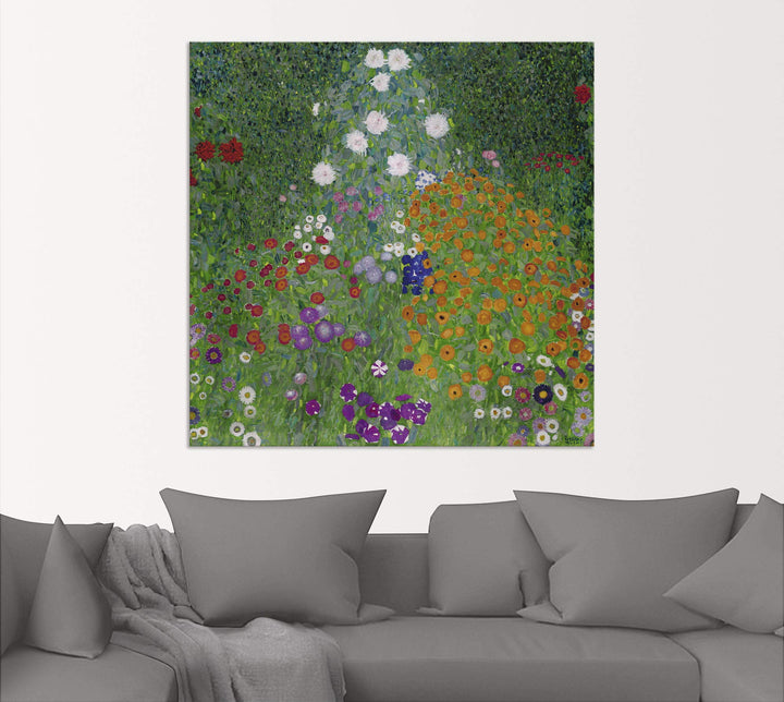 Wandbild Alu Verbundplatte 40x40 cm Klimt Bauerngarten Outdoor - Bild 5