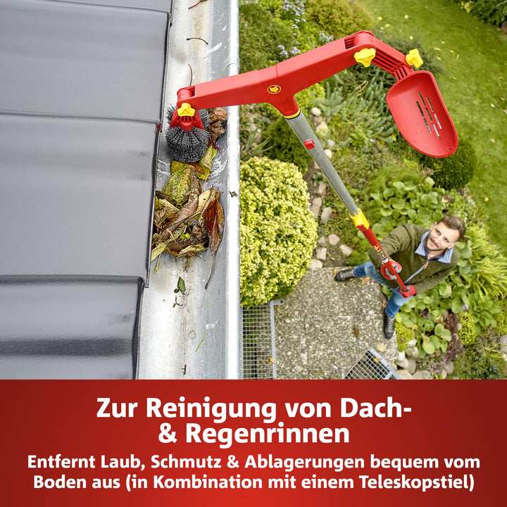 Dachrinnenreiniger Aufsatz mit Bürste &amp; Schaufel für Teleskopstiel - Bild 2