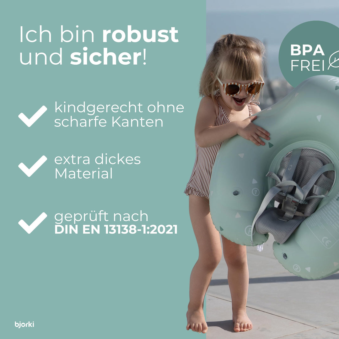 Schwimmring Baby 6–36 Monate BPA-frei mit 5-Punkt-Gurt - Bild 2