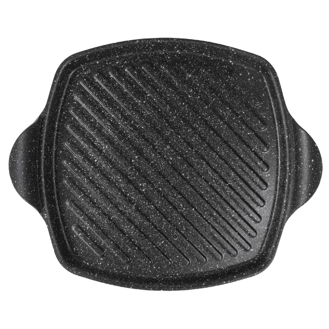 Grillpfanne Aluminium quadratisch 25x25 cm Antihaft Steinoptik - Bild 3