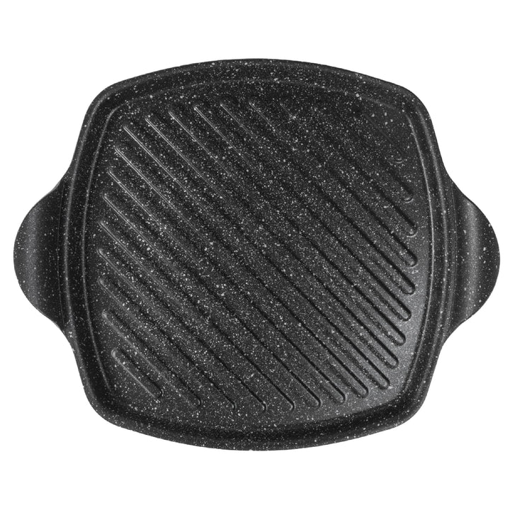 Grillpfanne Aluminium quadratisch 25x25 cm Antihaft Steinoptik - Bild 3