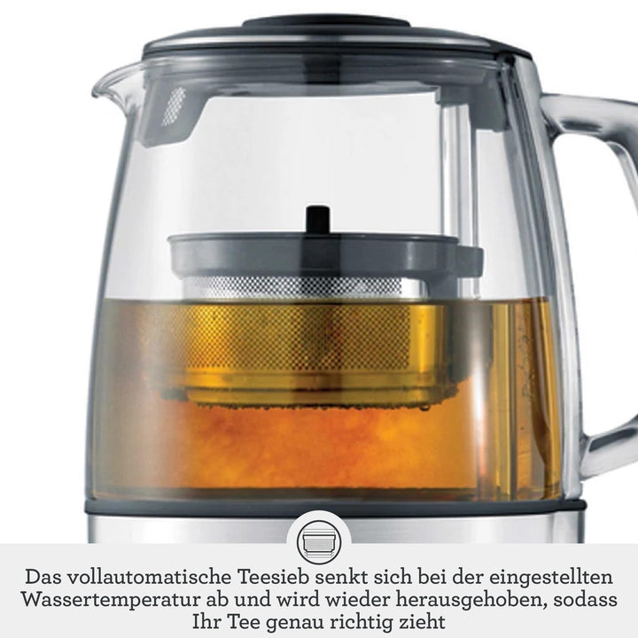 Teekocher mit automatischem Teekorb Edelstahl 1,5 L Glaskanne - Bild 3
