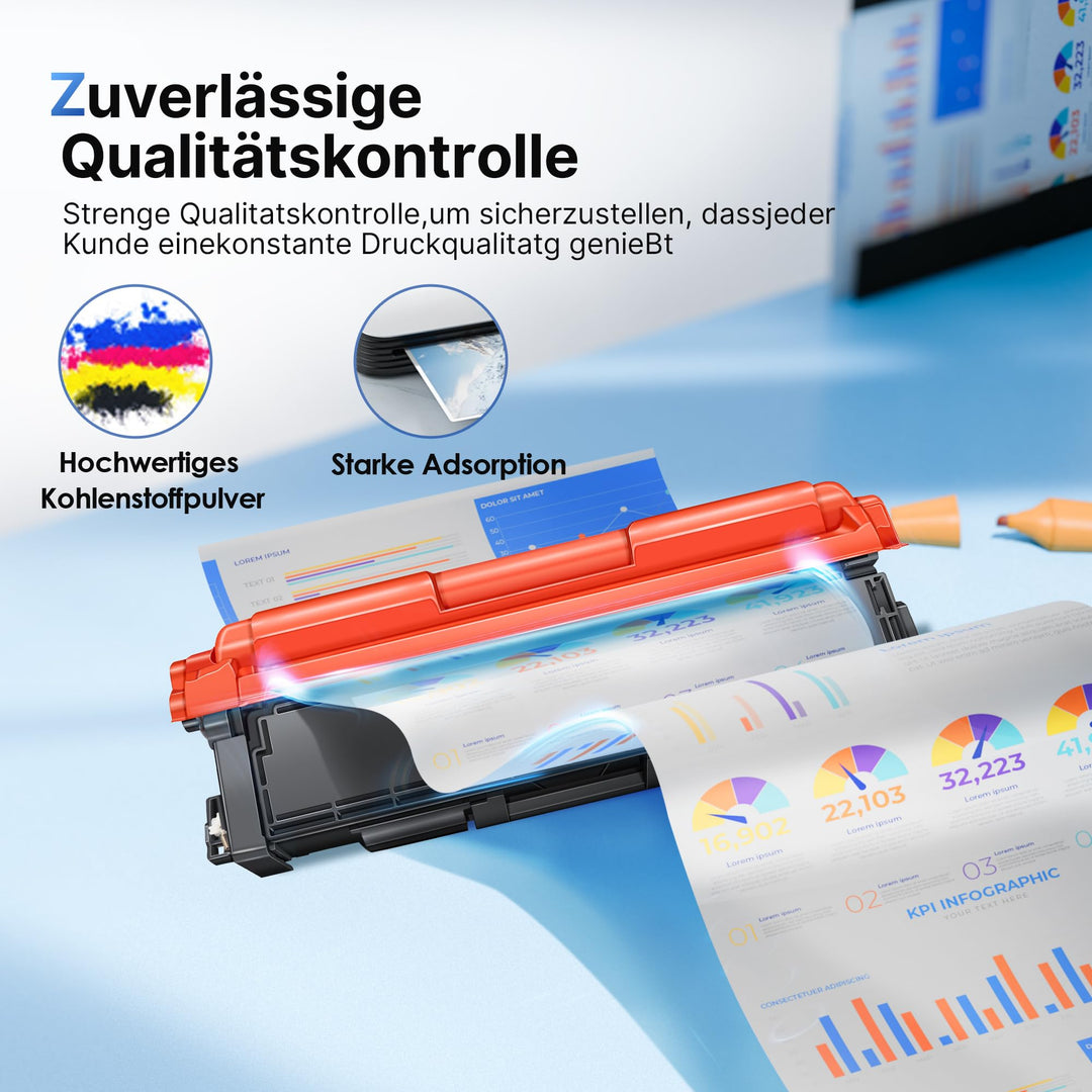 Toner-Set TN-423 kompatibel 4-farbig für Brother MFC/HL/DCP - Bild 5