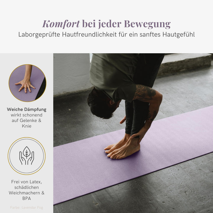 Yogamatte rutschfest 183x61x0,5 cm für Yoga, Pilates, Fitness - Bild 6