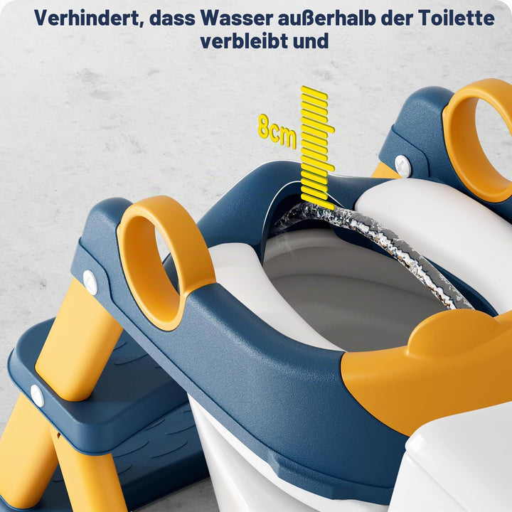 Toilettentrainer mit Treppe höhenverstellbar 2-in-1 Blau/Gelb - Bild 5