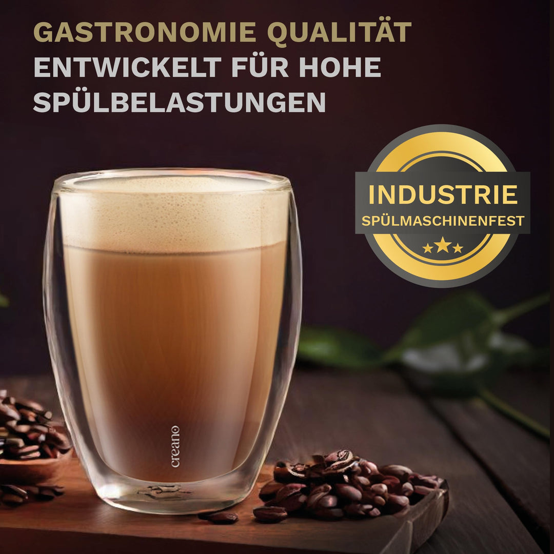 Doppelwandige Trinkgläser Borosilikat 250ml 6er-Set Heiß &amp; Kalt - Bild 2