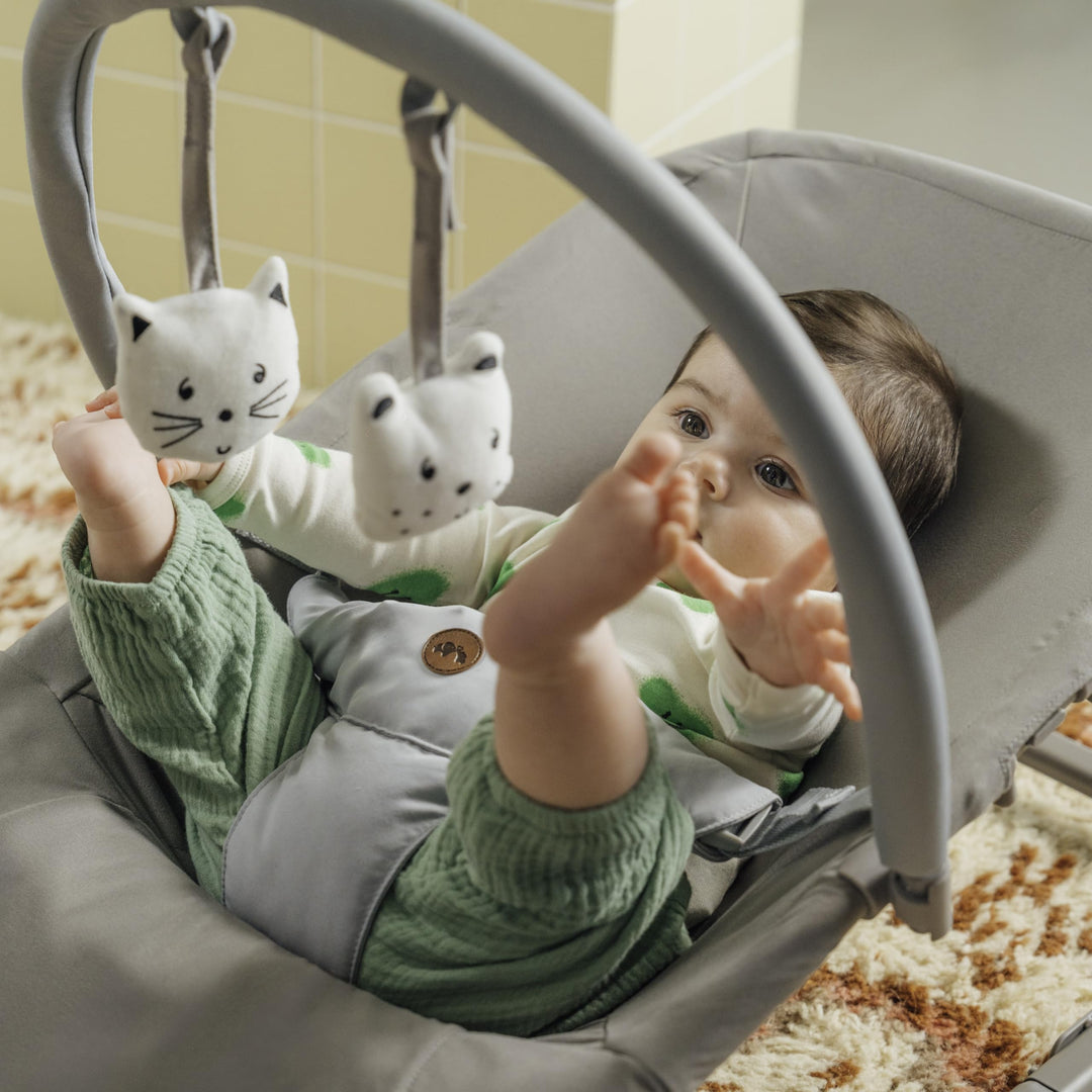 Babywippe klappbar 0–2 Jahre mit Spielbogen und 3-Punkt-Gurt - Bild 8