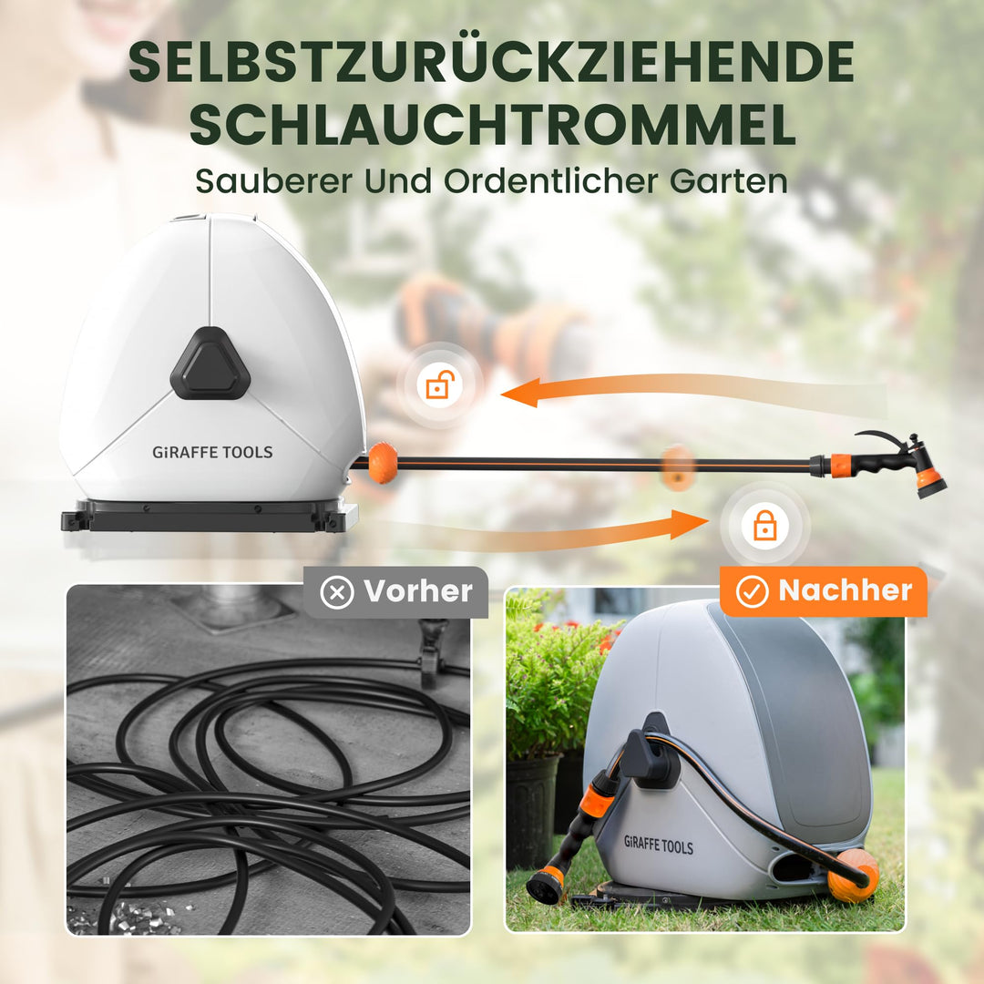 Schlauchtrommel Bodenmontage 30m ausziehbar 360° schwenkbar - Bild 7
