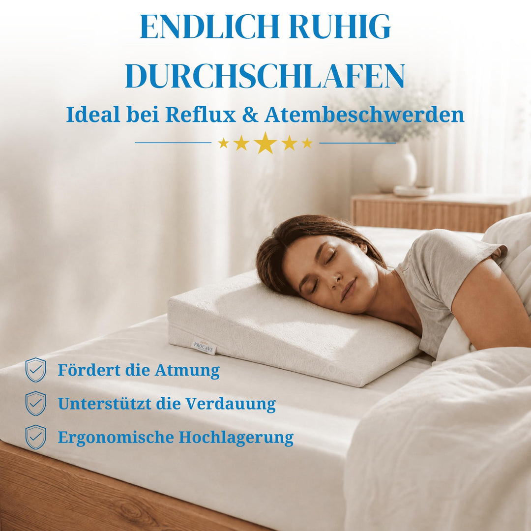 Bettkeil Schaumstoff 90x45x15 cm mit Aloe-Vera-Bezug waschbar - Bild 2