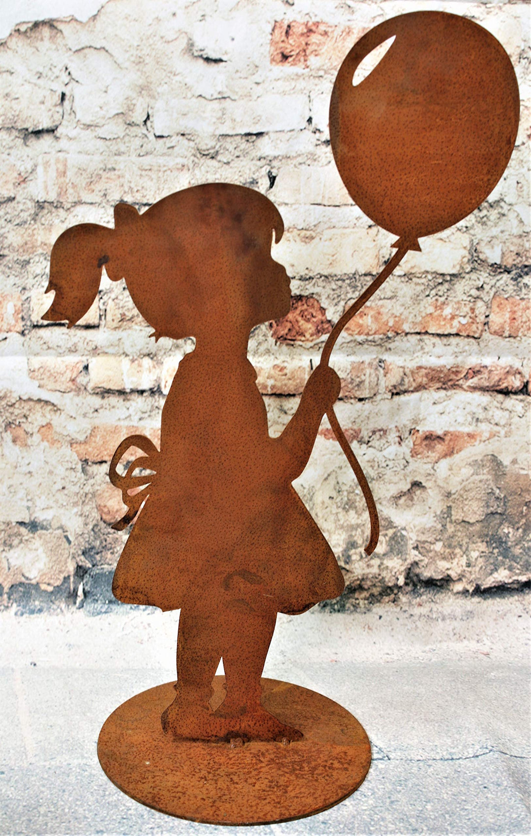 Gartenfigur Mädchen mit Luftballon Cortenstahl Edelrost 52 cm - Bild 5