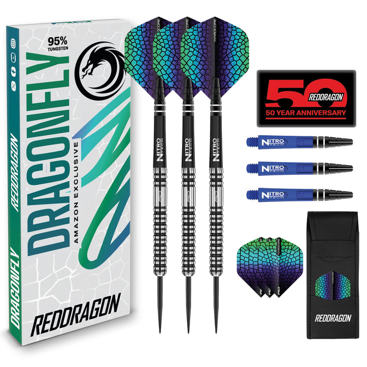 Steel Darts 95% Wolfram mit Flights und Schäften, 20g/22g/24g