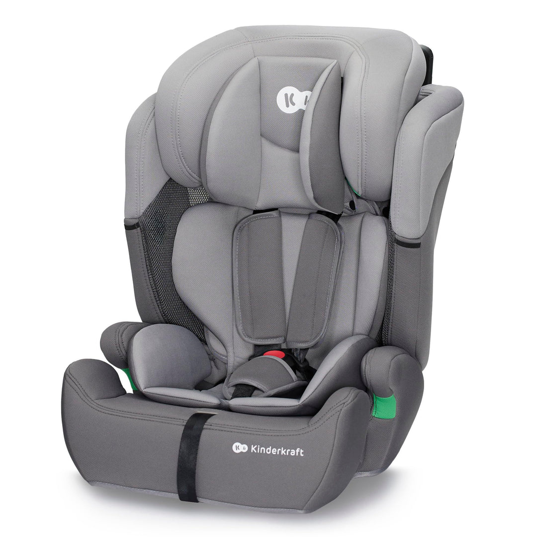 Kindersitz i-Size 76-150 cm mit 5-Punkt-Gurt, grau, 15 Mon.–12 J.