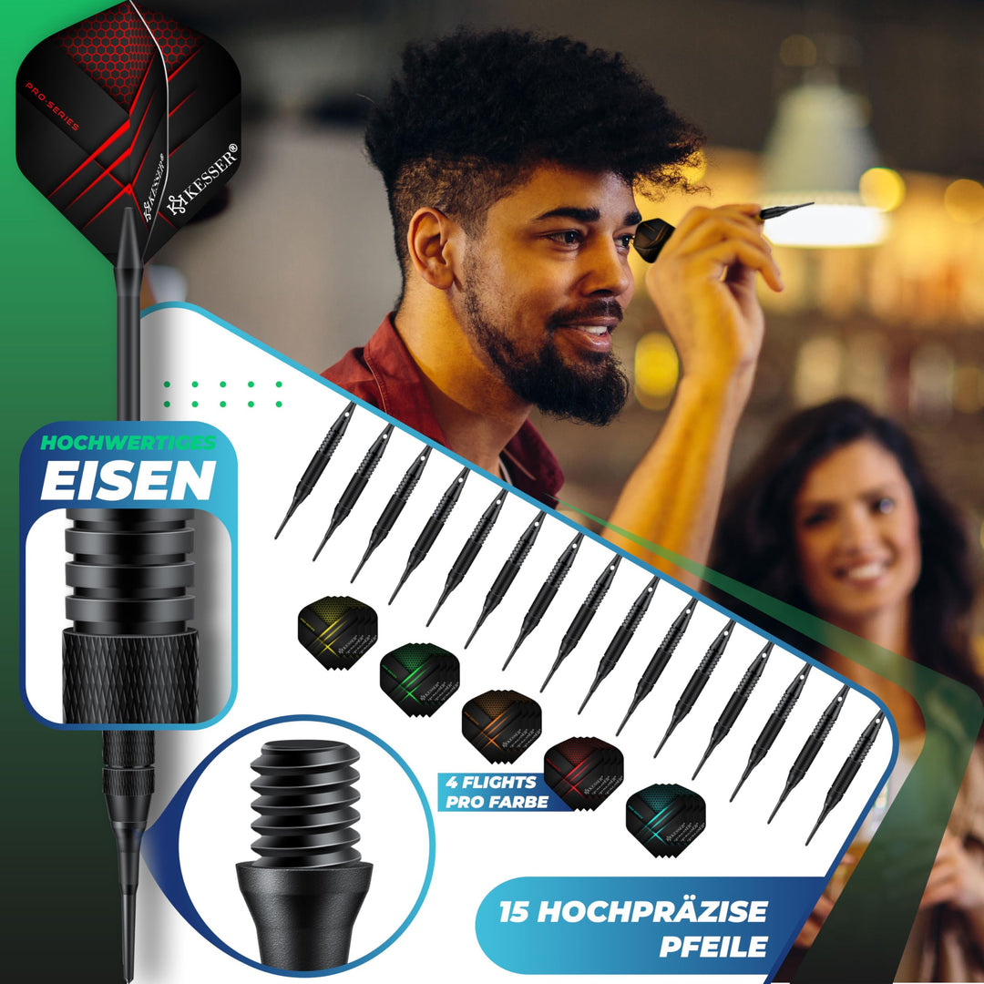 Elektronische Dartscheibe Set 21 Spiele LCD für bis zu 8 Spieler - Bild 4