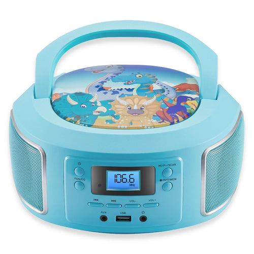 CD-Radio Boombox Kompakt mit FM, USB & AUX in Grün