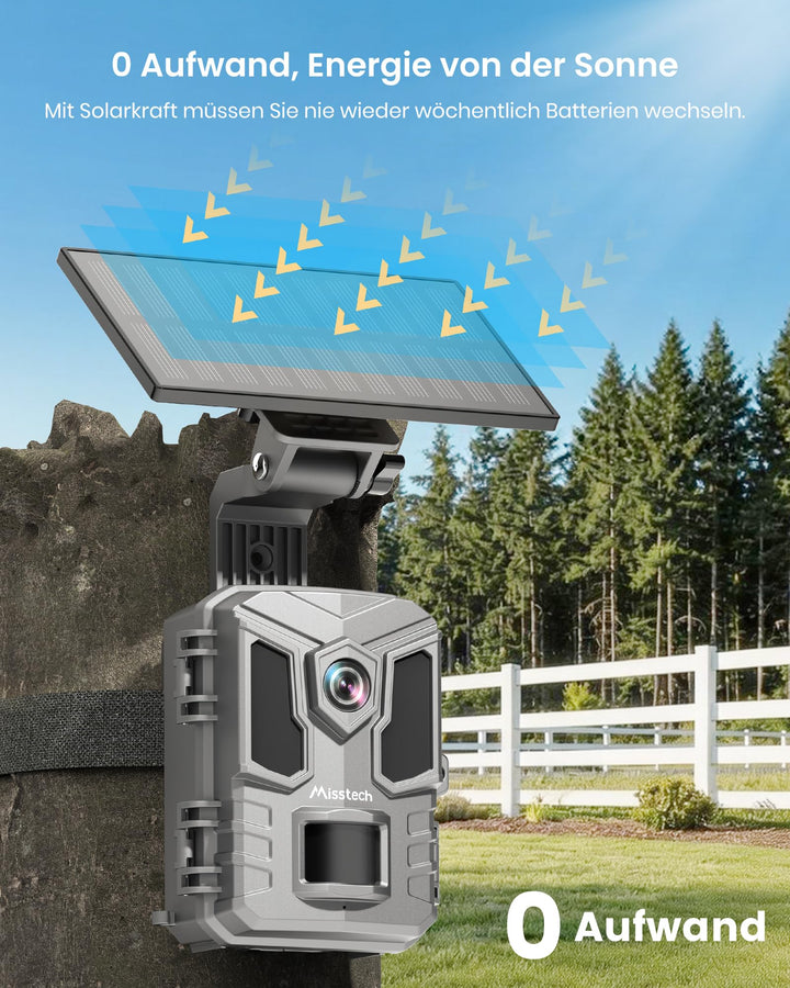 Wildkamera Solar 4K 64MP mit App-Übertragung ohne Abo - Bild 2