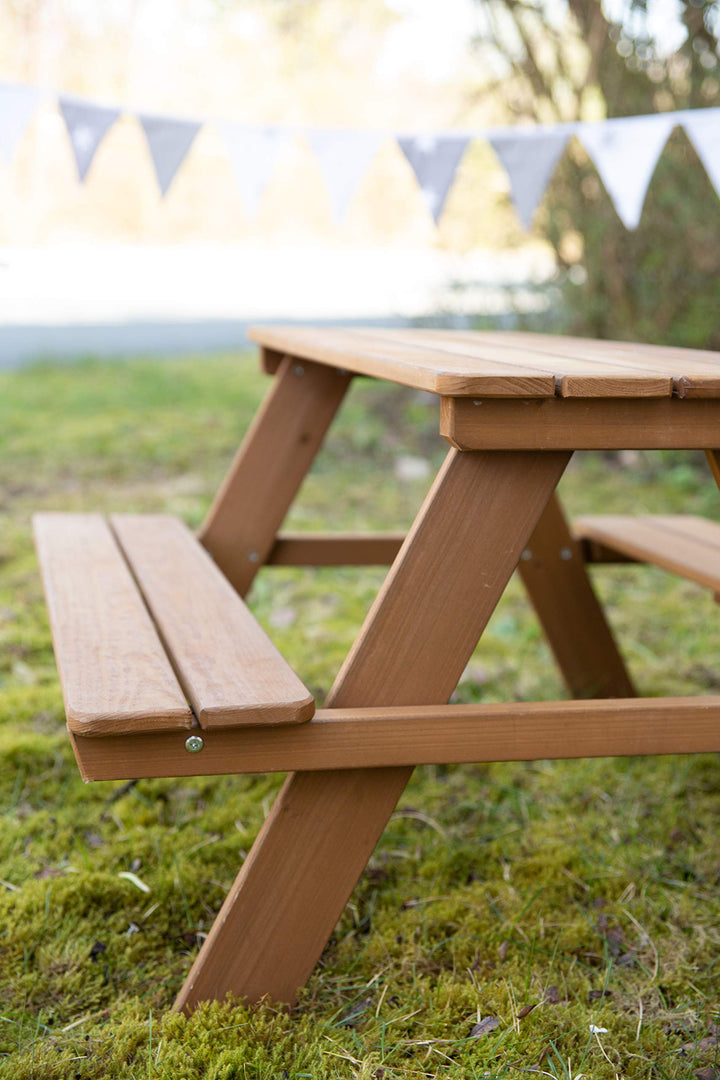 Kinder-Sitzgruppe Massivholz Teak-Optik 4 Plätze für Garten &amp; Terrasse - Bild 5