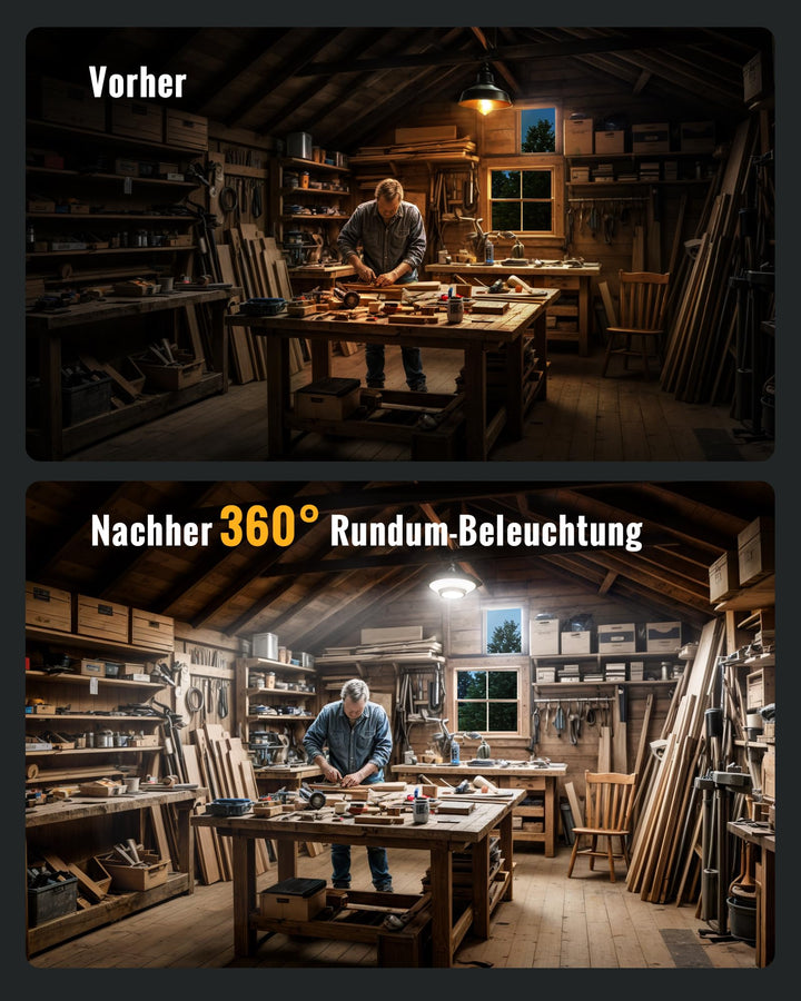 Solar Pendelleuchte 4000lm mit Bewegungsmelder 3 Farbtemperaturen IP65 - Bild 6