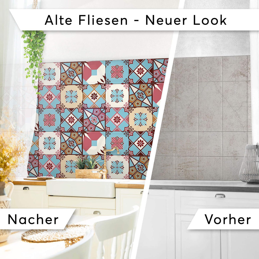 Fliesenfolie selbstklebend Vinyl 10x10 cm 36-teilig Mosaik-Design - Bild 3