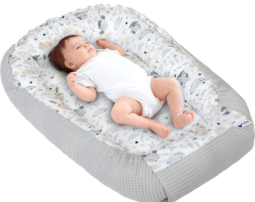 Babynest Neugeborene 100x60x15 cm Waffel-Baumwolle zweiseitig