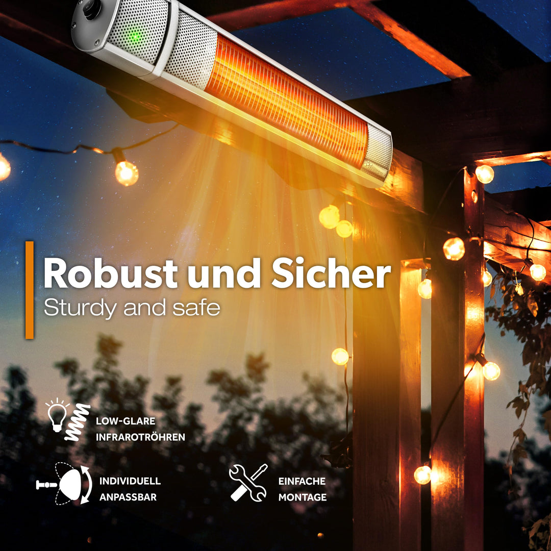 Infrarot Heizstrahler 2000W mit Fernbedienung Innen &amp; Aussen - Bild 3