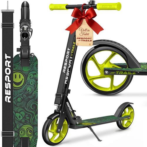 Cityroller klappbar 200mm PU-Rollen höhenverstellbar bis 100kg