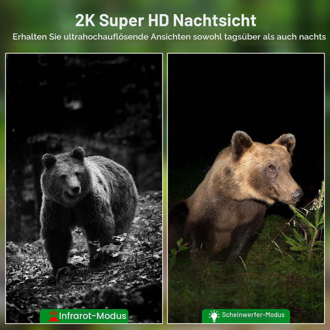 Solar Wildkamera 4G LTE 2K mit Farbnachtsicht und PIR-Sensor - Bild 4
