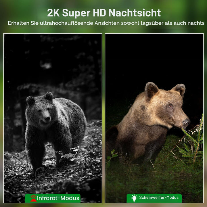 Solar Wildkamera 4G LTE 2K mit Farbnachtsicht und PIR-Sensor - Bild 4